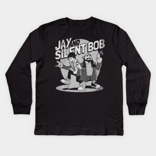 Jay and Silent Film Bob Kids Long Sleeve T-Shirt